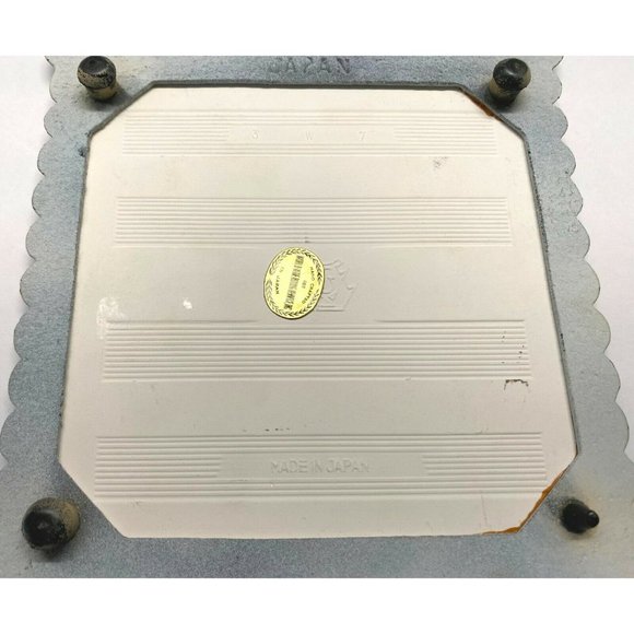 Vintage Dutch Windmill Trivet Countryside Boats Blue White Tile Made in Japan - Picture 11 of 12